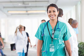 International Qualified Nurse Walking toward Her Work